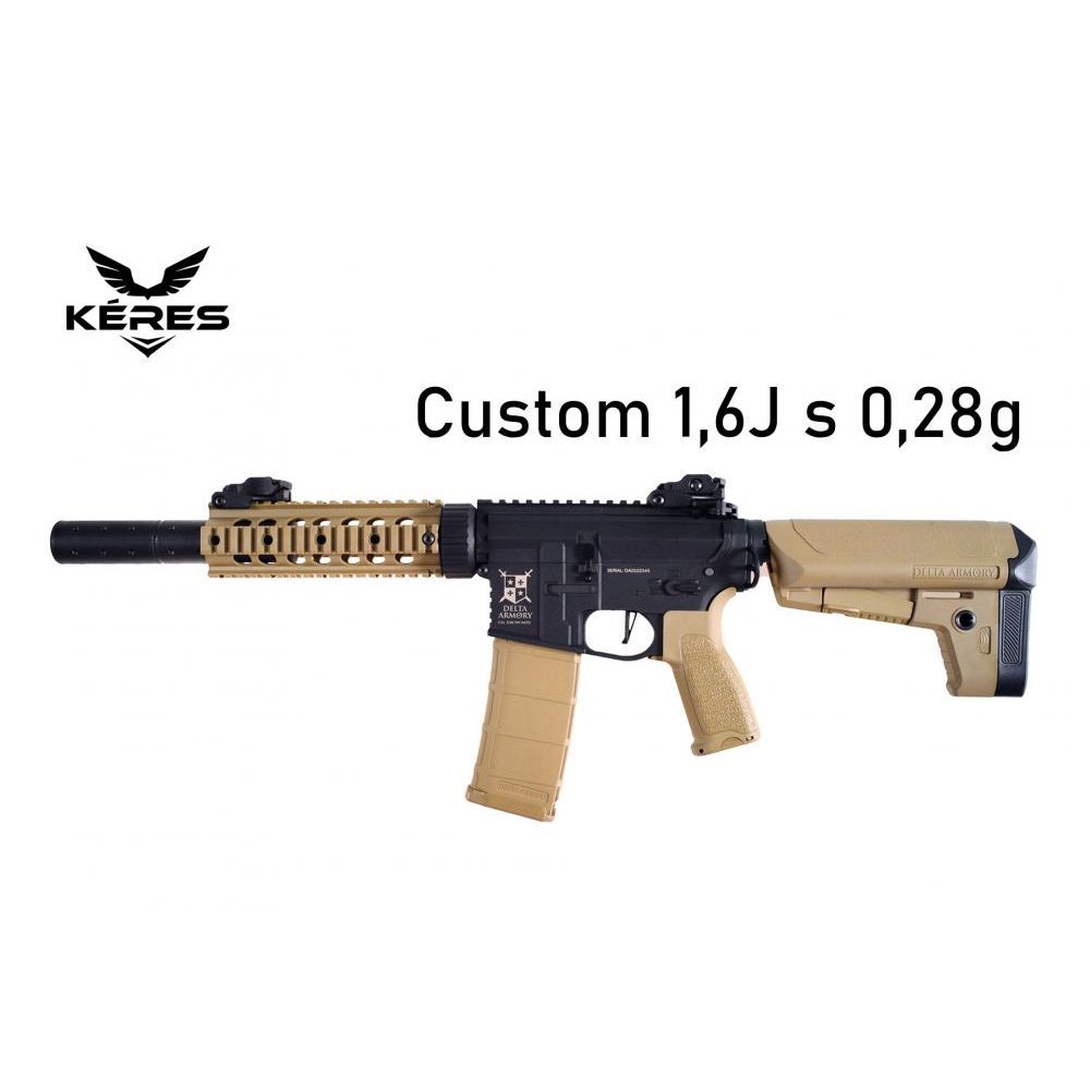 M4 AR15 SilentOps 7" Charlie (DA-C05) Custom 1,6J s 0.28g - KÉRES Custom
