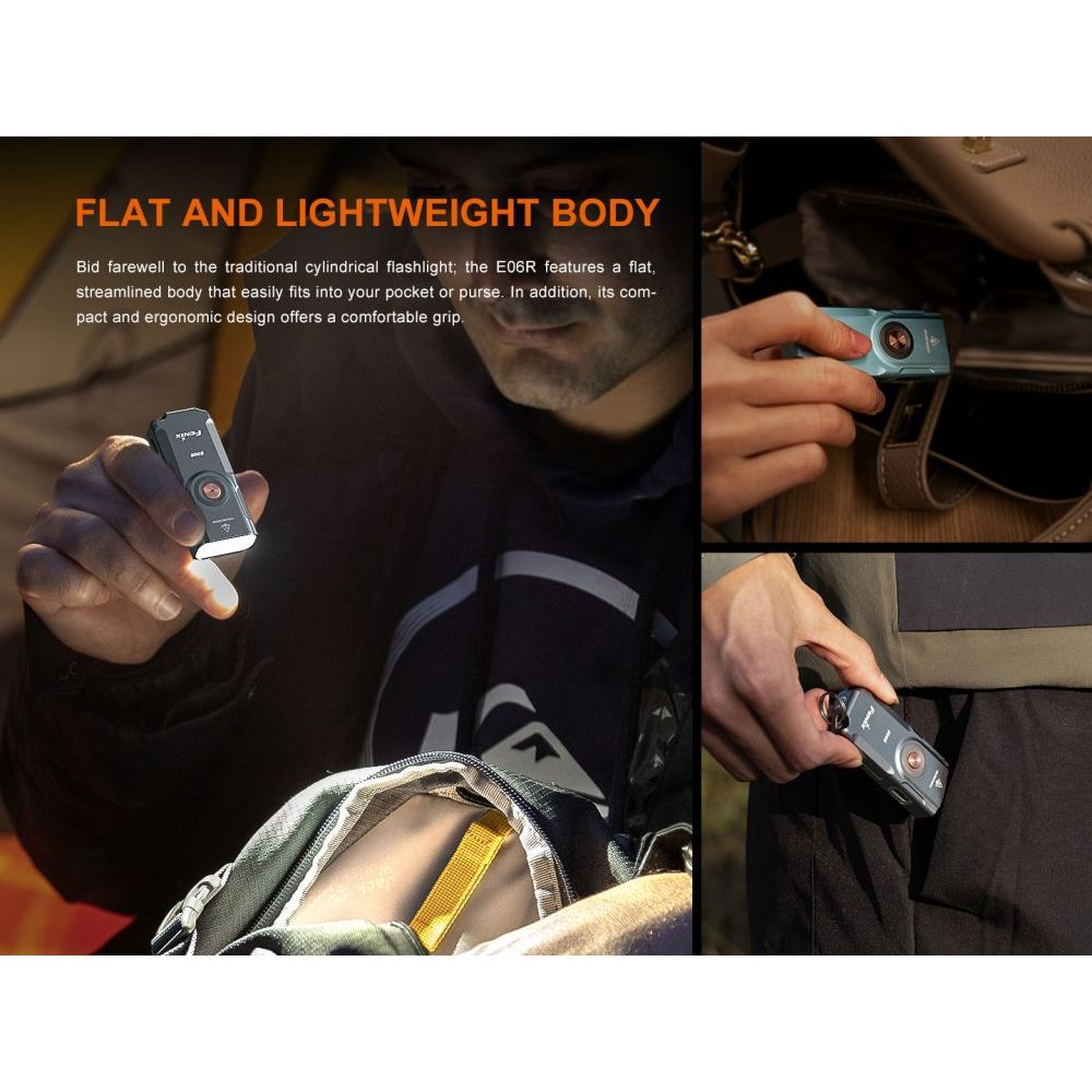 Nabíjecí svítilna E06R - šedá - Fenix