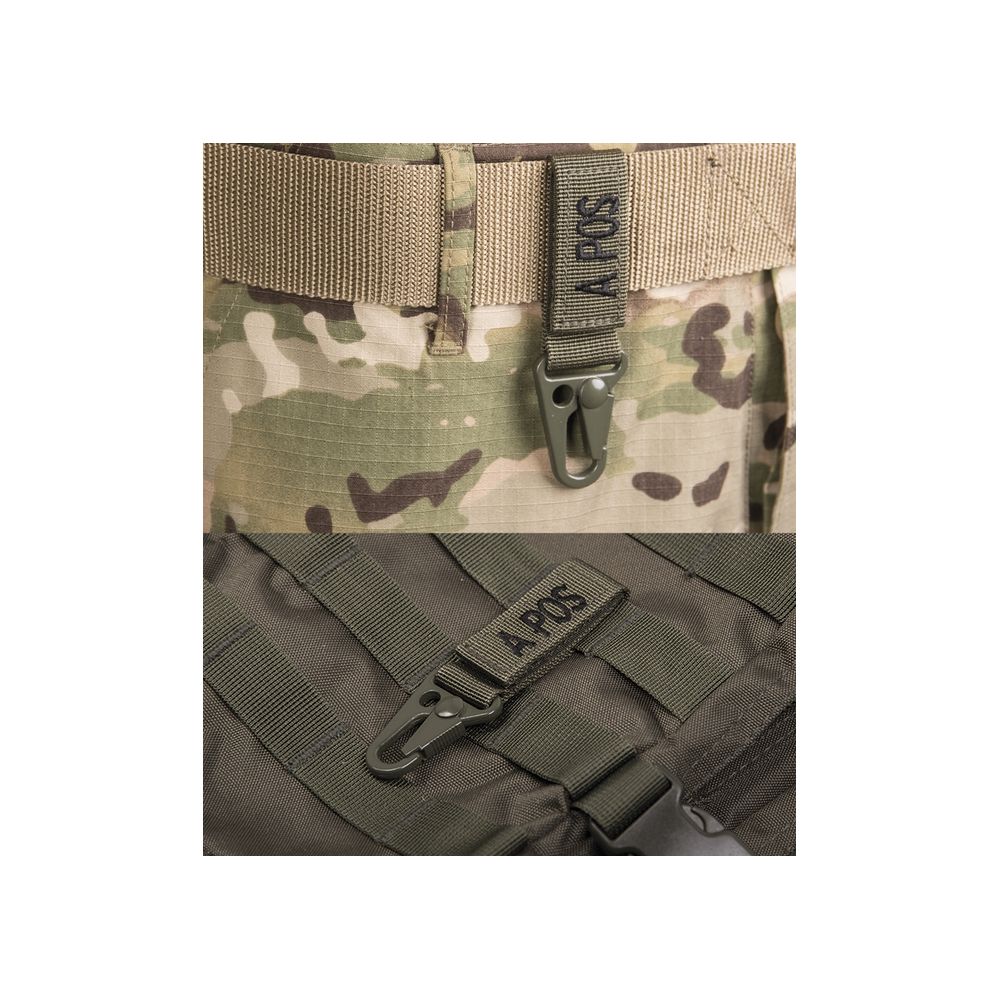 Taktická klíčenka s krevní skupinou - olivová   - MIL-TEC